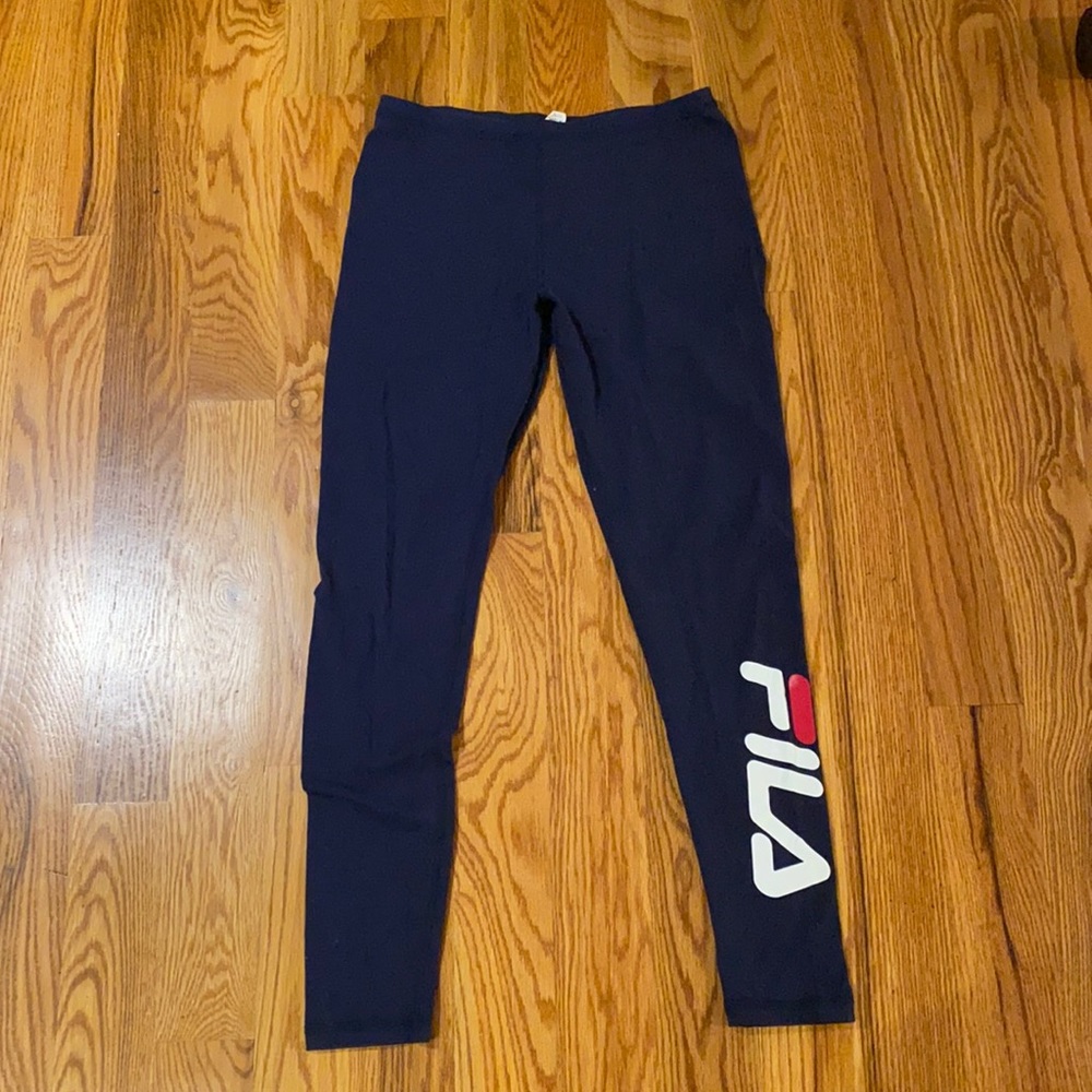 FILA logo navy leggings